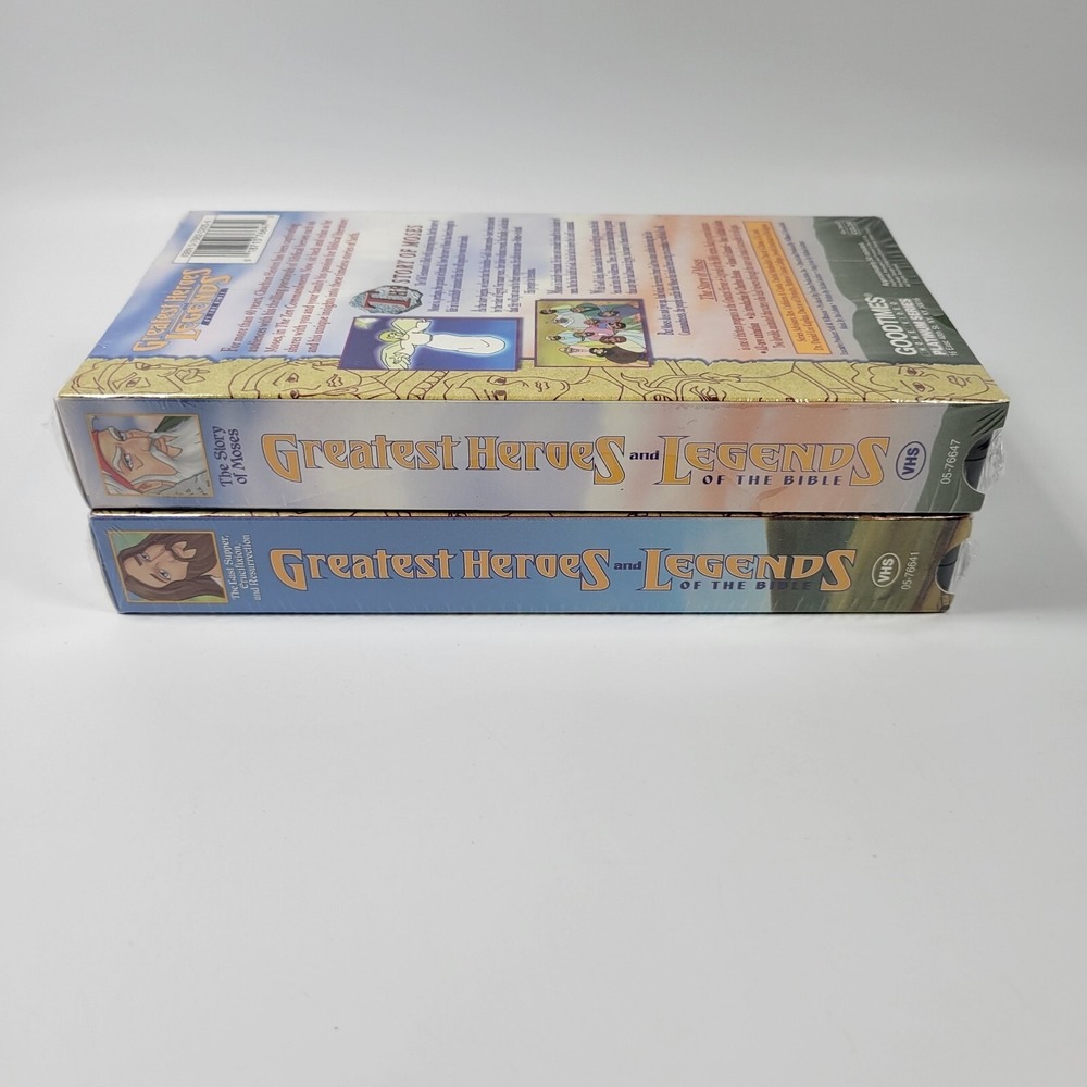 Greatest Heroes and Legends of the Bible Jesus & Moses Charlton Heston VHS Lot - Picture 4 of 5